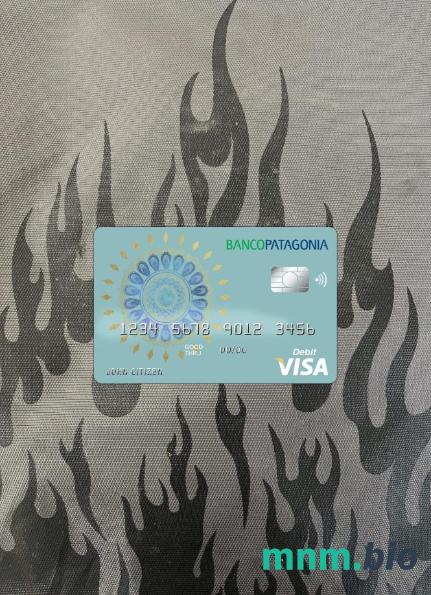 Argentina Banco Patagonia bank visa card obciążyć card wygląd fotograficzny skan PSD + zdjęcie